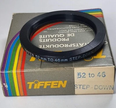 TiFFEN 52-46mm Step Down Lens Filter Converter Adapter Ring 52mm-46mm E52-E46 - Image 1 of 4