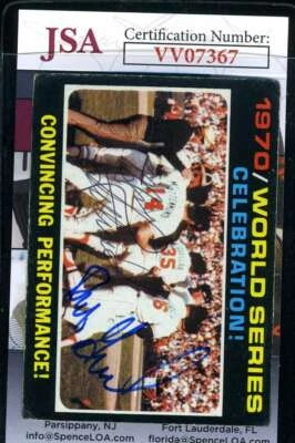 Autógrafo Merv Rettenmund Bobby Grich JSA certificado de autenticidade assinado 1971 Topps - Imagem 1 de 2