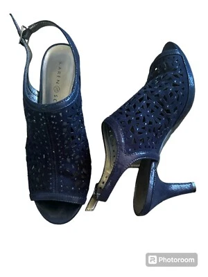 Tacones de microgamuza Karen Scott Blairr azul marino talla 7 Foto 1 de 4