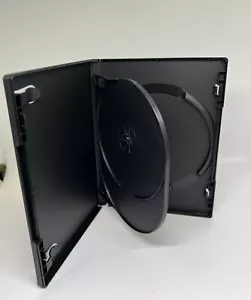 2 STCK. NEU 14 MM DOPPELT (2) DVD HÜLLE MIT ÄRMEL, KLAPPFACH, SCHWARZ, PSD43 - Bild 1 von 4