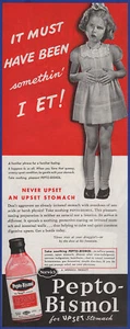 Anuncio impreso vintage 1946 PEPTO-BISMOL remedio estomacal malestar medicina años 40 - Imagen 1 de 1