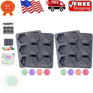 High-Quality Silicone 4 Pcs Bee Soap Molds for Cakes & Chocolates - Easy Release - Picture 1 of 10