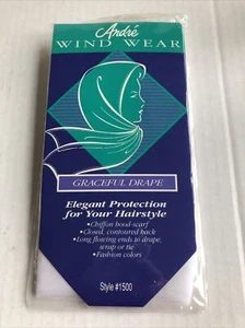 Chiffon Hood-scarf For Hairstyle Protection Andre Wind Wear Graceful Drape - Picture 1 of 2