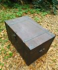 Antique Wood Steamer immigrant Trunk 1800's Hand Made Rare Blacksmiths 200 Year