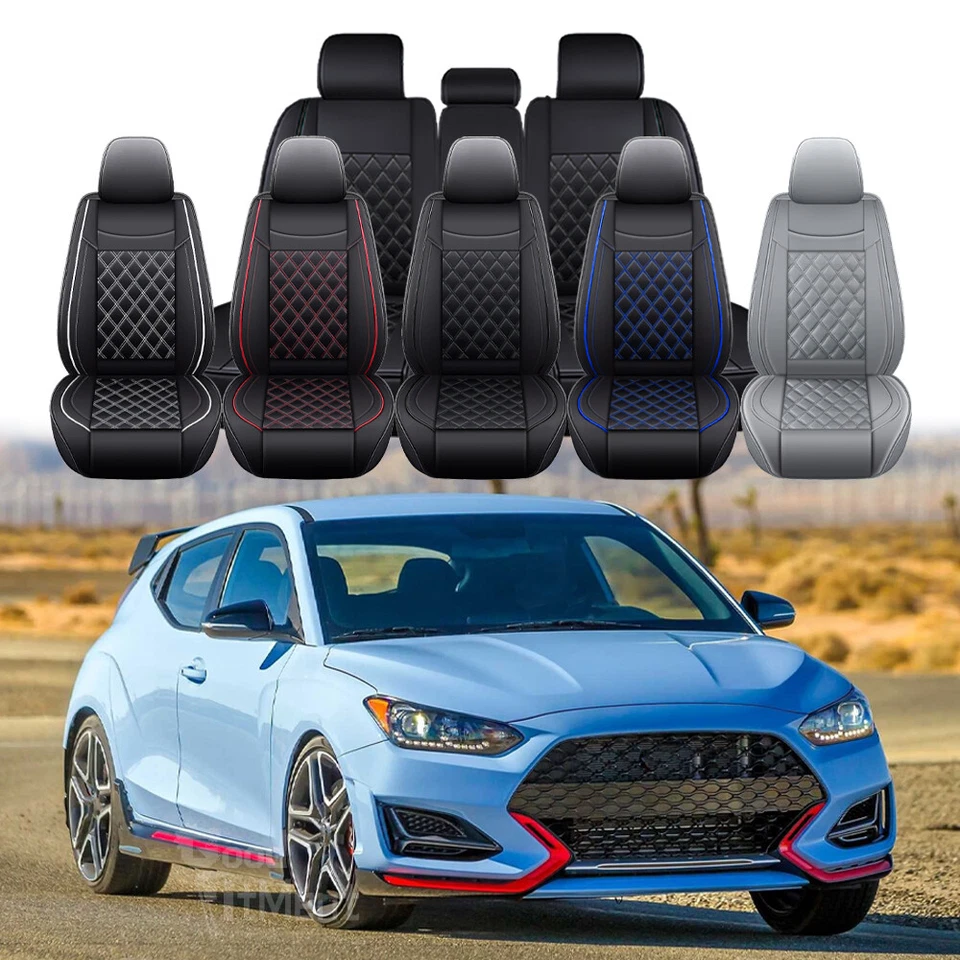 Полный комплект кожаных передних задних чехлов на автомобильные сиденья для Hyundai Veloster Elantra - Изображение 1 из 4