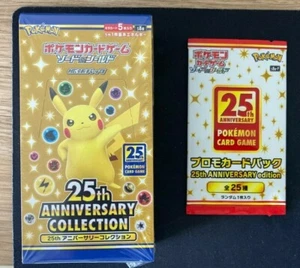 Pokemon 25th Anniversary s8a Japanese Sealed 1x Booster Box & 1x Promo card pack - Picture 1 of 3