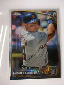 2015 Topps Chrome Refractors #162 Miguel Cabrera TIGERS - Picture 1 of 1