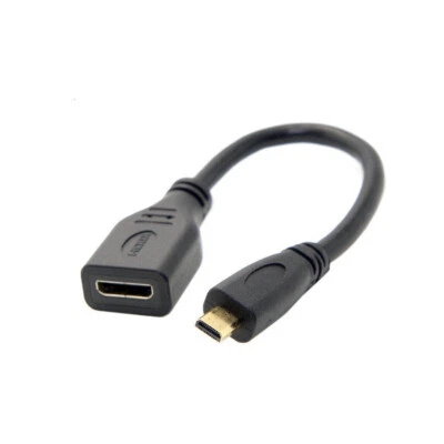 MICRO HDMI TYPE D MALE TO HDMI TYPE A FEMALE CABLE ADAPTER CONVERTER CONNECTOR - Image 1 of 4