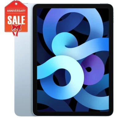 Apple iPad Air 4th - 64GB 256GB, WiFi, Cellular Unlocked, Gray Silver Green Blue - Image 1 of 2