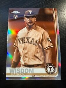 PATRICK WISDOM 2019 TOPPS CHROME SEPIA REFRACTOR ROOKIE RC #146 (RANGERS, CUBS)