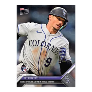Brenton Doyle RC 1st Hit SB and Run Rockies 2023 MLB TOPPS NOW Card 185 - Picture 1 of 2