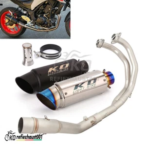 Complete Exhaust System Header Pipe Mufflers For Yamaha MT-03 YZF R3 2015-2024 - Picture 1 of 16