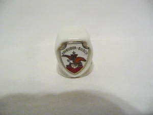 THIMBLE VINTAGE PORCELAIN FORT W GERMANY "ANHEUSER-BUSCH" PLAQUE DIFFERENT - Picture 1 of 5