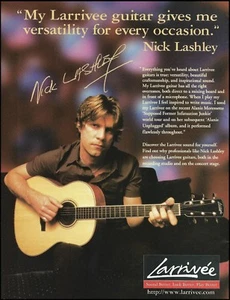 Nick Lashley (Alanis Moressette band) 1998 Larrivee acoustic guitar ad print - Picture 1 of 3