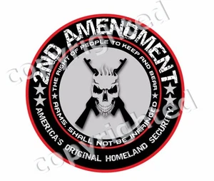 4.5" 2nd Amendment Decal Sticker Bumper Molon Labe Southern Battle Skull set (2) - Bild 1 von 2
