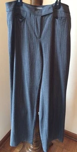 ANN TAYLOR Pantaloni Loft Slacks Grigio Bianco Rosso Gessato Carriera "ANN" Taglia 8 - Foto 1 di 8