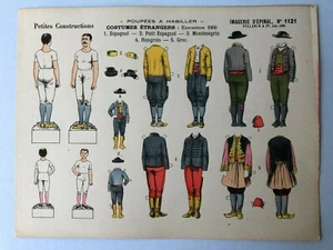 Imagerie d'EPINAL Petites Constructions PELLERIN Costumes Etrangers N 1121 - Imagen 1 de 2