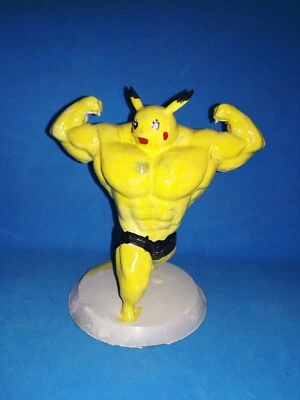 PIKACHU PALESTRATO POKEMON ACTION FIGURE MUSCLE MUSCOLI DA COLLEZIONE - Immagine 1 di 4