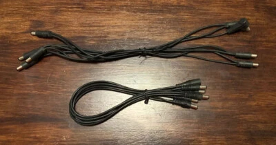 2x Daisy Chain One 8 Plug And One 6 Plug MultiCable para Pedales de Efectos de Guitarra Foto 1 de 4