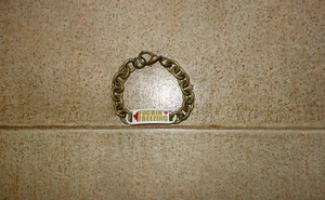 Bracciale catena metallo Dsquared² Runway F*CKIN' FREEZING FW/04-05 RARO - Foto 1 di 3
