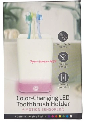 Светодиодный держатель для зубной щетки с датчиком движения изменение цвета для 3 щеток детский ВЕСЕЛЫЙ - Изображение 1 из 4
