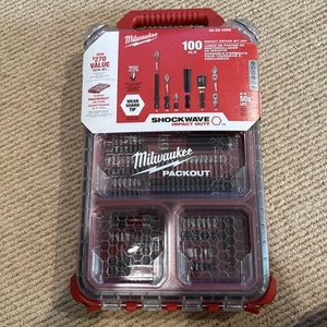 Nuevo Milwaukee 48-32-4082 100 PC Juego de brocas de destornillador de impacto de onda de choque Kit de embalaje - Imagen 1 de 2