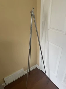 Antique Metal and Brass telescoping tripod 18” - 53" legs - Picture 1 of 5