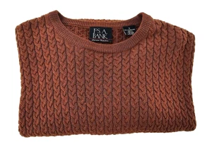 Jos A Bank Signature Collection Merino Wool Sweater Mens Small Orange - Picture 1 of 6