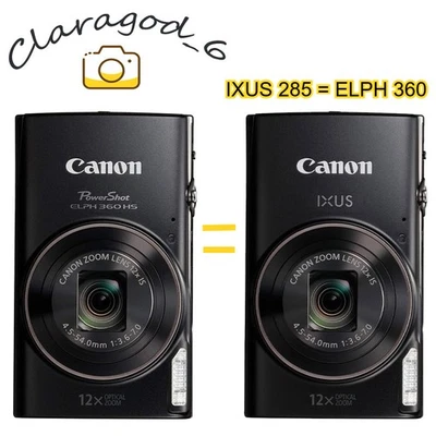 Canon IXUS 285= PowerShot ELPH 360 HS Digital Camera 12X Optical Zoom Wi-Fi - Image 1 of 4