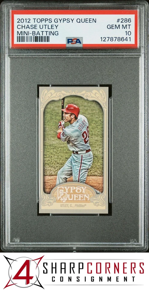 2012 TOPPS GYPSY QUEEN MINI-BATTING #286 CHASE UTLEY POP 1 PSA 10 - Image 1 of 3