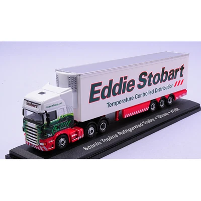 BILICO SCANIA R420 TOPLINE EDDIE STOBART 1:76 Oxford Camion Modellino Nuovo - Immagine 1 di 2