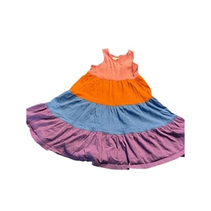 Hanna Andersson Mädchen Größe 5 Kleid Color Block Stufen Ärmellos Baumwolle - Bild 1 von 8