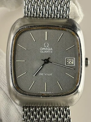 OMEGA De Ville Vintage 1970's Mens Grey ‘ZigZag’ Dial Silver Date Watch 192.0030 - Image 1 of 4