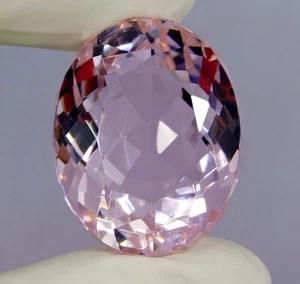 Natural 96.85 Ct Brazilian Pink Kunzite Oval Cut Loose Gemstone Certified AAA+ - Picture 1 of 5