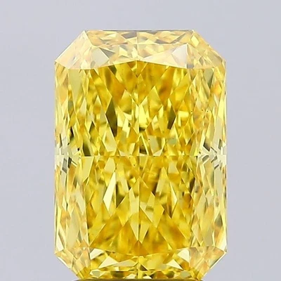 2.5ct Square Radiant Loose VS1 Vivid Yellow Lab Grown Diamond IGI Certified - Image 1 of 4