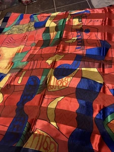 PICASSO Cubism Period Vintage Scarf /Shawl/ Wrap - Art To Wear 38x38 - Picture 1 of 3