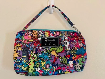 RARO NOVO JuJuBe Tokidoki Kaiju City Padrão Raro HTF Be Bolsa Rápida Azul-petróleo  - Imagem 1 de 4