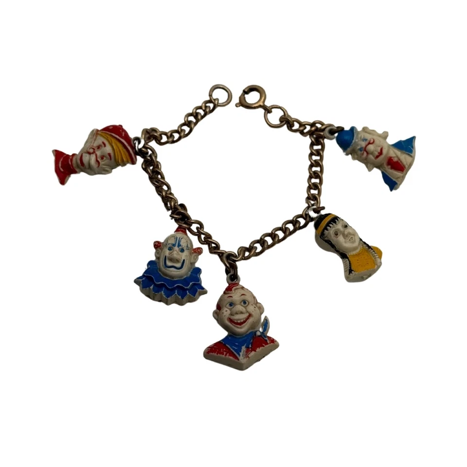 Pulsera Howdy Doody Gumball de Colección Años 50 Dijes Circo Programa de TV Raro Foto 1 de 4