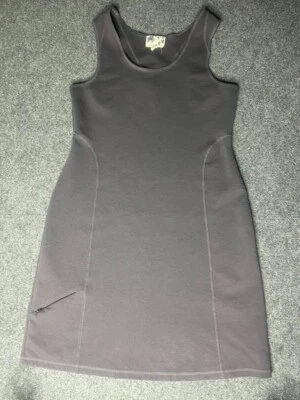 Vestido title nine tamanho médio cinza sem mangas feminino corpo gola redonda bolso - Imagem 1 de 4