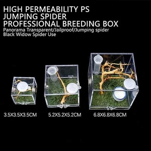 Jumping Spider Habitat Acrylic Breeding Box Cage For Spiders Small Insects P9A7 - Picture 1 of 12