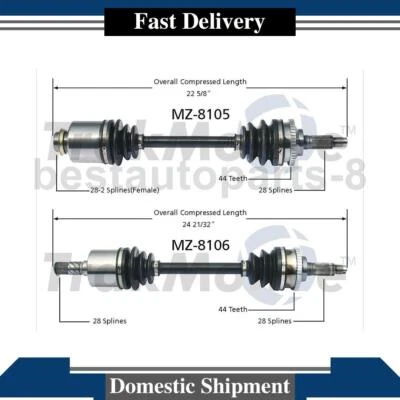 Conjunto de eje articulado de eje delantero TrakMotive CV para Mazda MPV 2001 2000 Foto 1 de 3