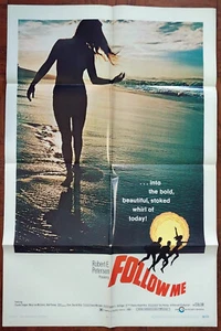1969 Original FOLLOW ME One Sheet Movie Poster 27x41 classic Beach Surfing film - Picture 1 of 14