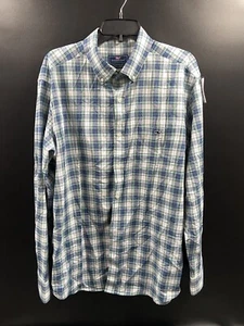 Vineyard Vines Performance Classic Fit Tucker Shirt XL Blue Plaid Long Sleeve - Picture 1 of 5