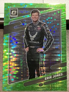 2022 DONRUSS NASCAR RACING OPTIC LIME GREEN PULSAR PRIZM #42 ERIK JONES