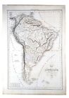Carte antique Delamarche de l'Amérique du Sud - 1838
