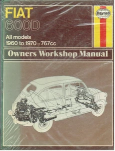 FIAT 600D SALOON & MULTIPLA (1960-70) OWNERS WORKSHOP MANUAL *NEW HARDBACK* - Picture 1 of 1