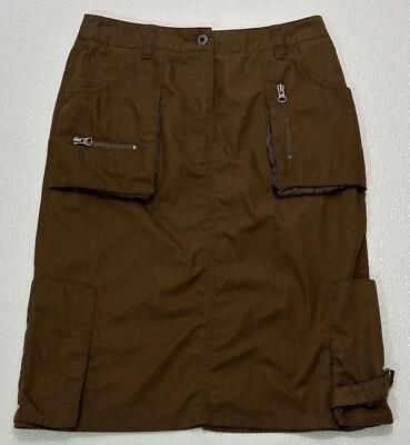 ESPRIT размер 5 женщин шоколадный коричневый винтажный одиннадцать карман грузовая юбка - Изображение 1 из 4