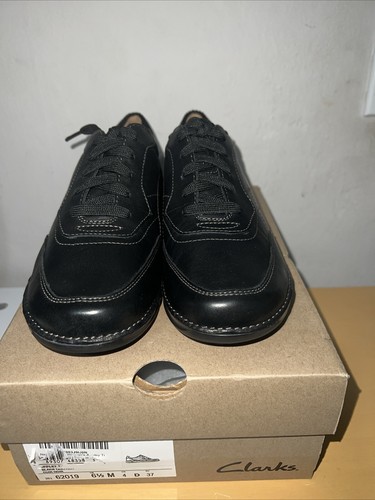 Clarks Cravatta Donna Appley Oxford Pelle Nera 6 5