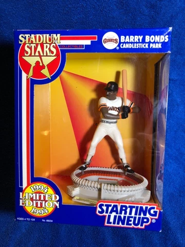 1994 Starting Lineup Stadium Stars Candlestick Figurine Giants Barry Bonds NIB Cover
