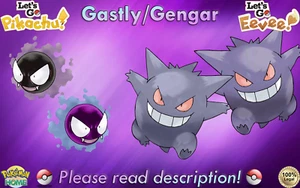 ⭐Brillante/No Brillante Gastly/Gengar 6IV XL⭐Let's Go Pikachu/Eevee HOME (💯Legal) - Imagen 1 de 21